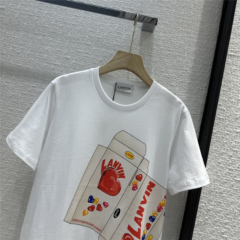 LANVIN printed T-shirt cheap designer replica clothes