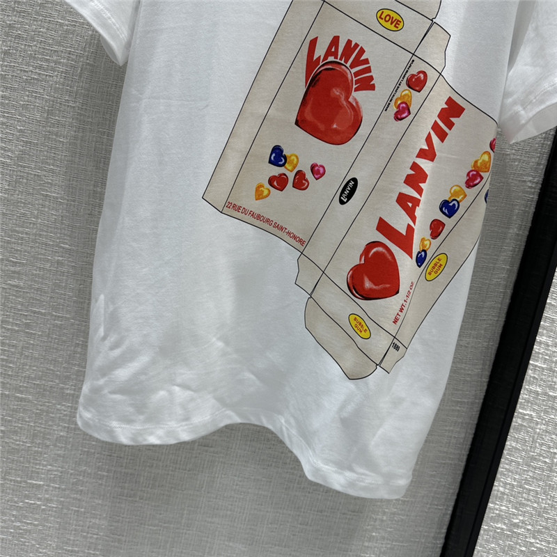 LANVIN printed T-shirt cheap designer replica clothes