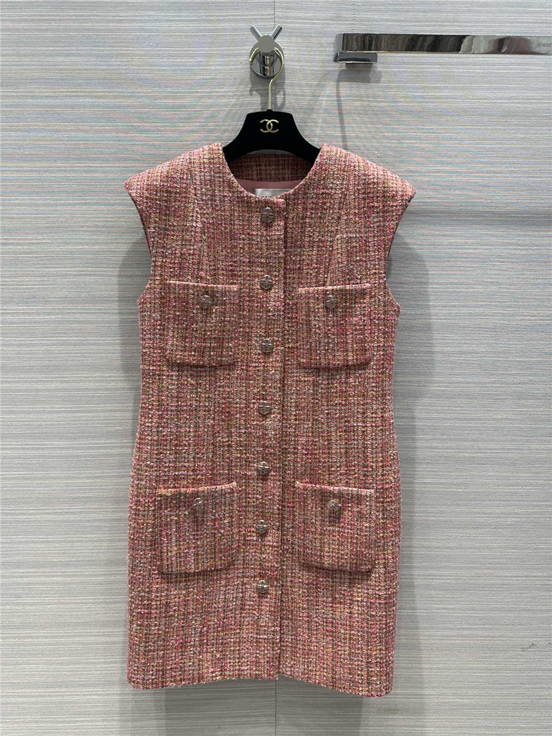 Ch**el woven tweed dress replica d&g clothing