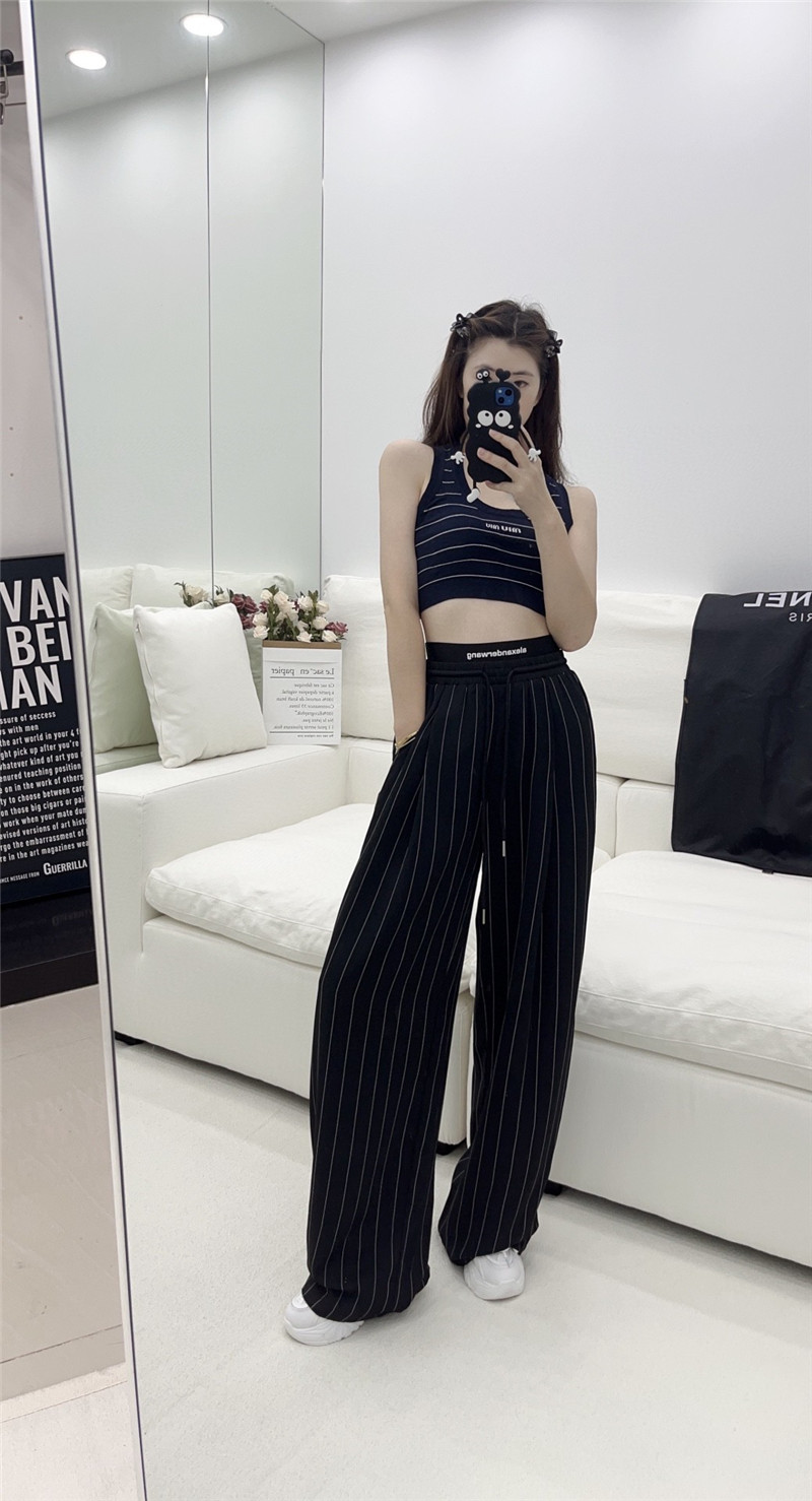 A1exa*der wang elastic double waist casual pants replica clothing