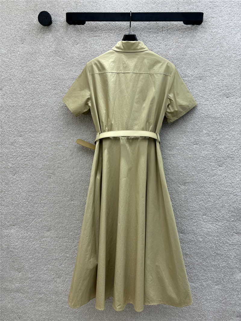 M1um1u letter embroidered short sleeve dress replica clothing