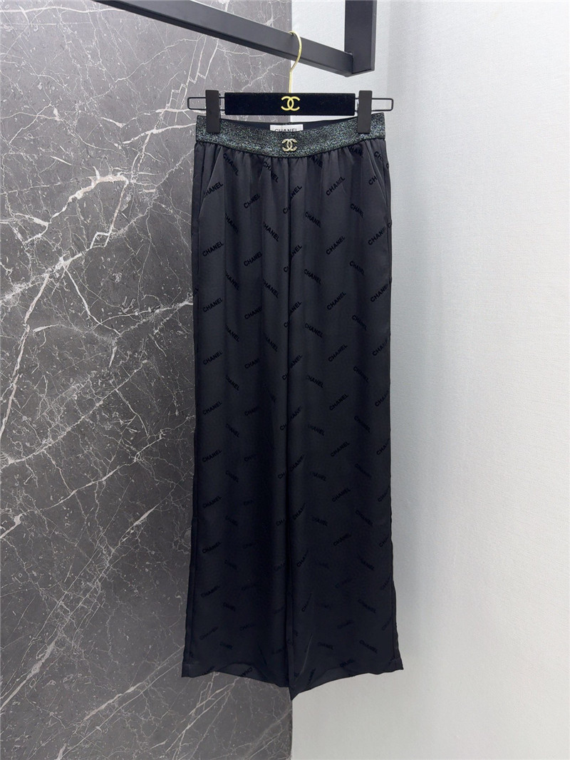 Ch**el elastic waist straight pants cheap replica designer clothes