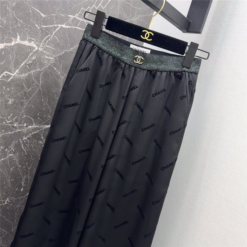 Ch**el elastic waist straight pants cheap replica designer clothes