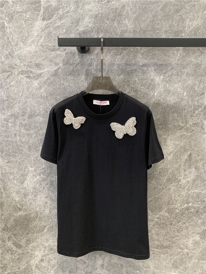 Va1e*ntin0 butterfly cotton t-shirt replica d&g clothing