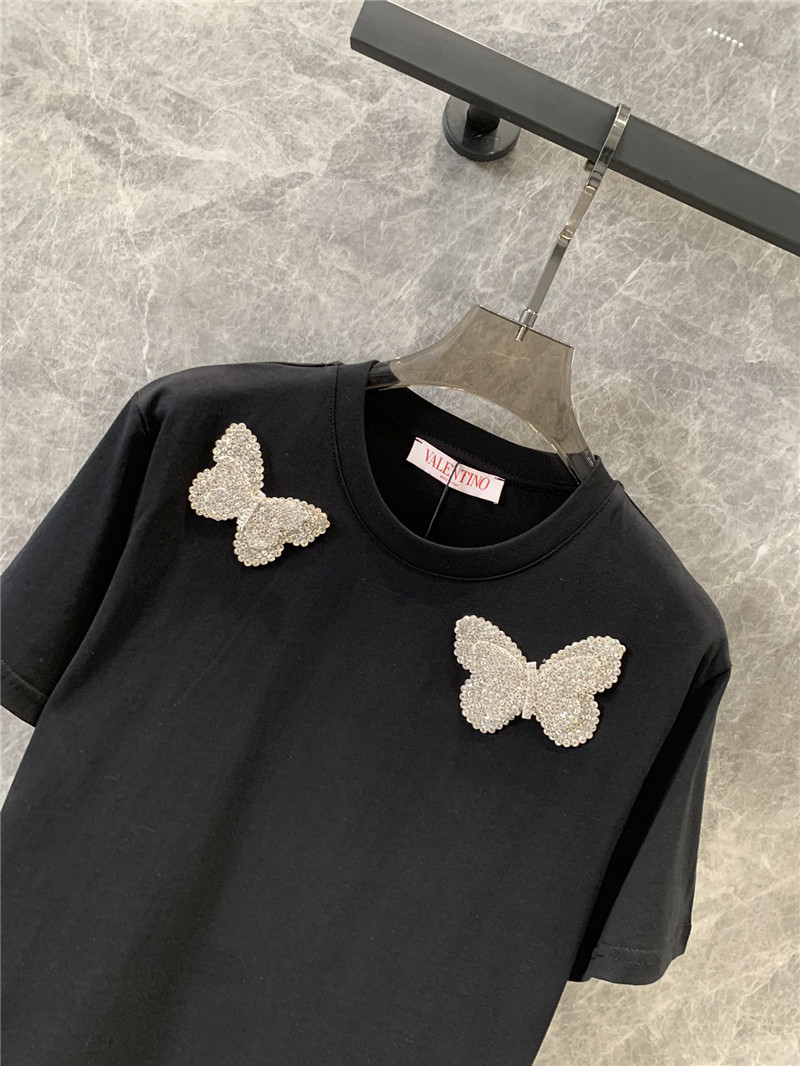 Va1e*ntin0 butterfly cotton t-shirt replica d&g clothing