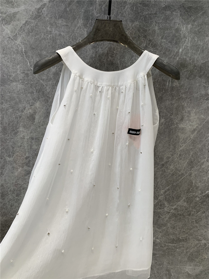 M1um1u sleeveless shirt vest tops replica clothes