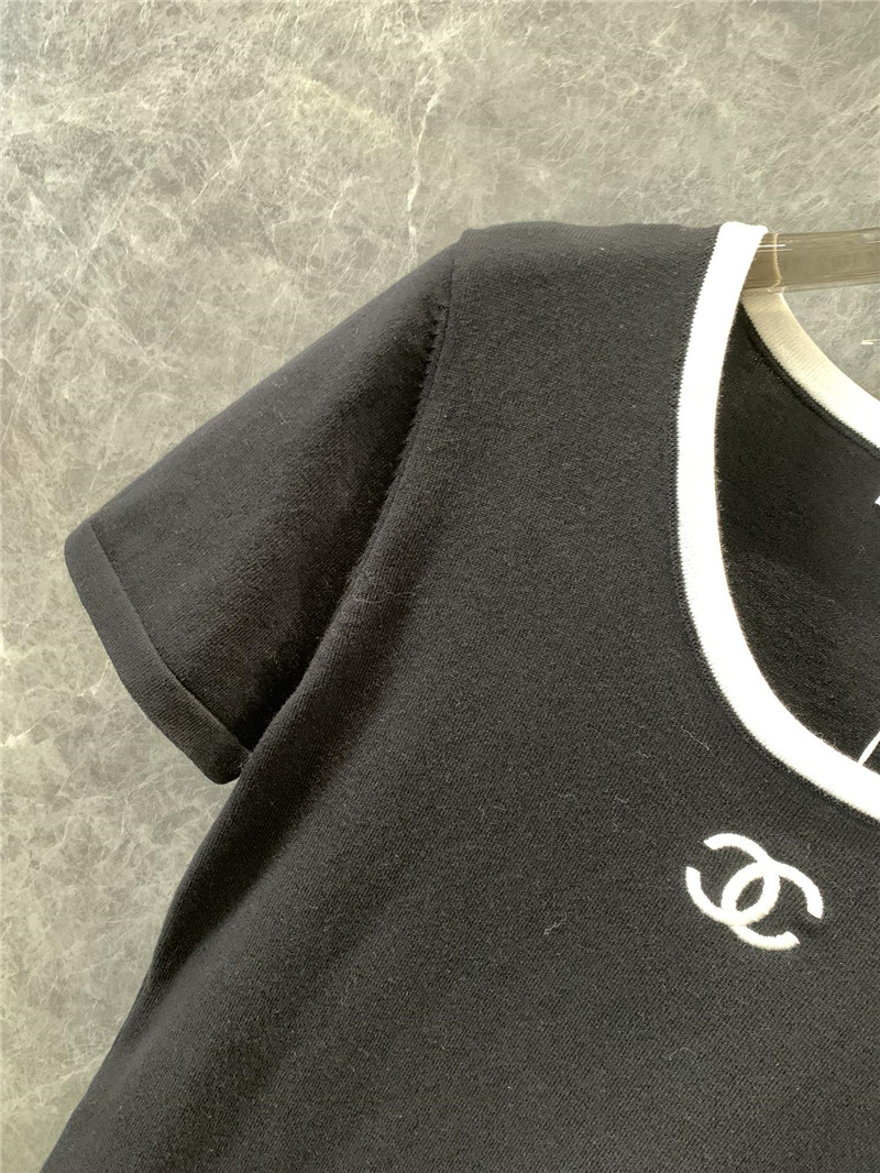 Ch**el knitted short sleeve top replica clothing