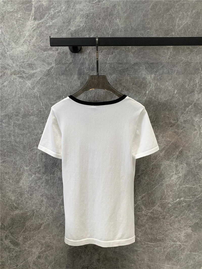 Ch**el knitted short sleeve top replica clothing