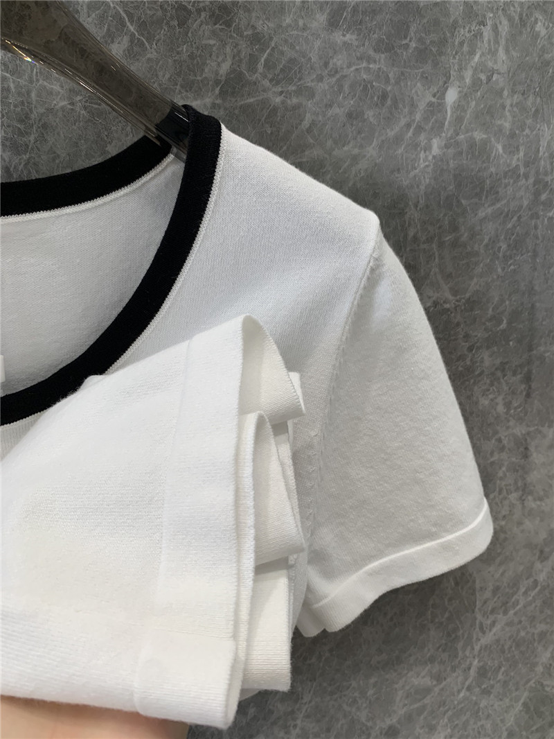 Ch**el knitted short sleeve top replica clothing