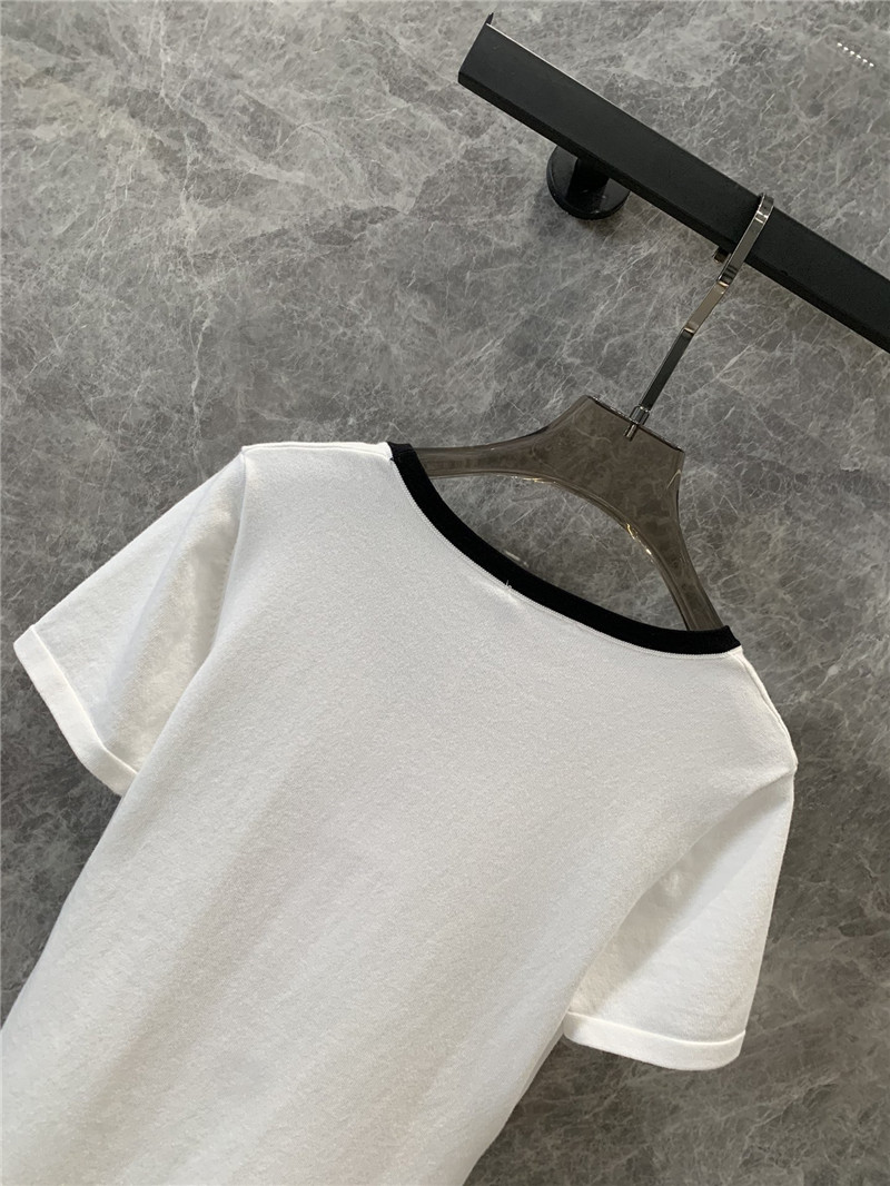 Ch**el knitted short sleeve top replica clothing