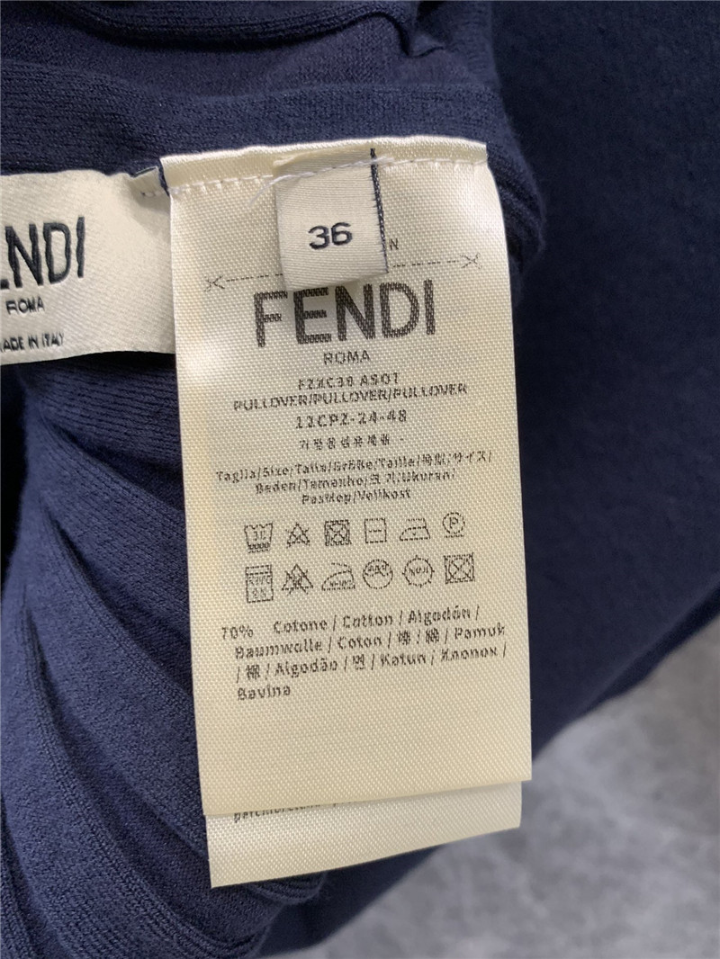 F**di irregular knitted short-sleeved top replica clothes