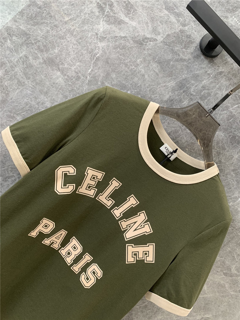 Ce1i*e flocked printed short-sleeved t-shirt replica clothes