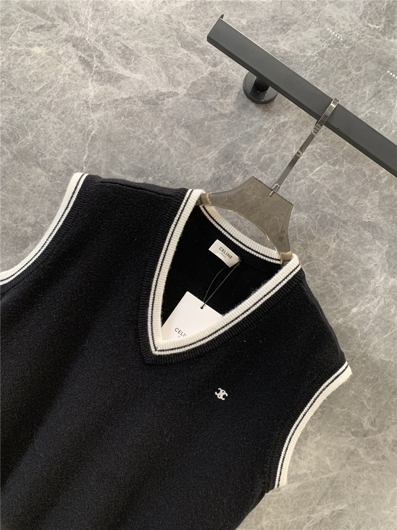 Ce1i*e v-neck knitted vest cheap replica designer clothes