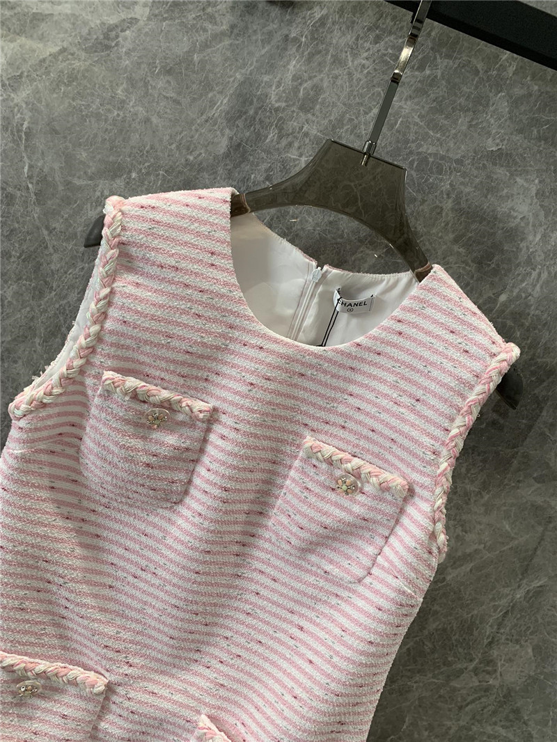 Ch**el tweed vest dress replica designer clothes