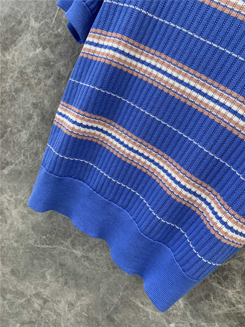 Ch**el short sleeve knitted top designer replica clothes