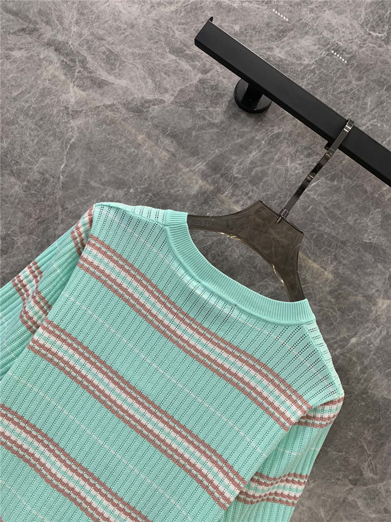 Ch**el short sleeve knitted top designer replica clothes