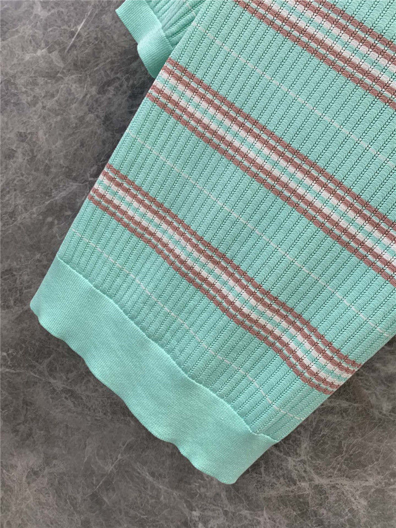 Ch**el short sleeve knitted top designer replica clothes