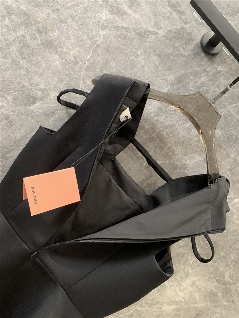 M1um1u black bow a-line vest dress replica clothes