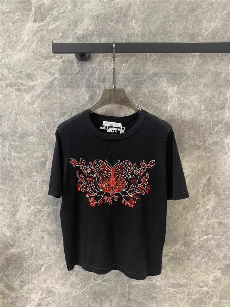 D10r knitted short sleeve top replica designer clothes