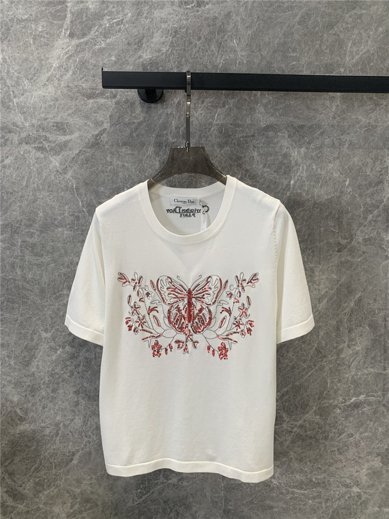 D10r knitted short sleeve top replica designer clothes