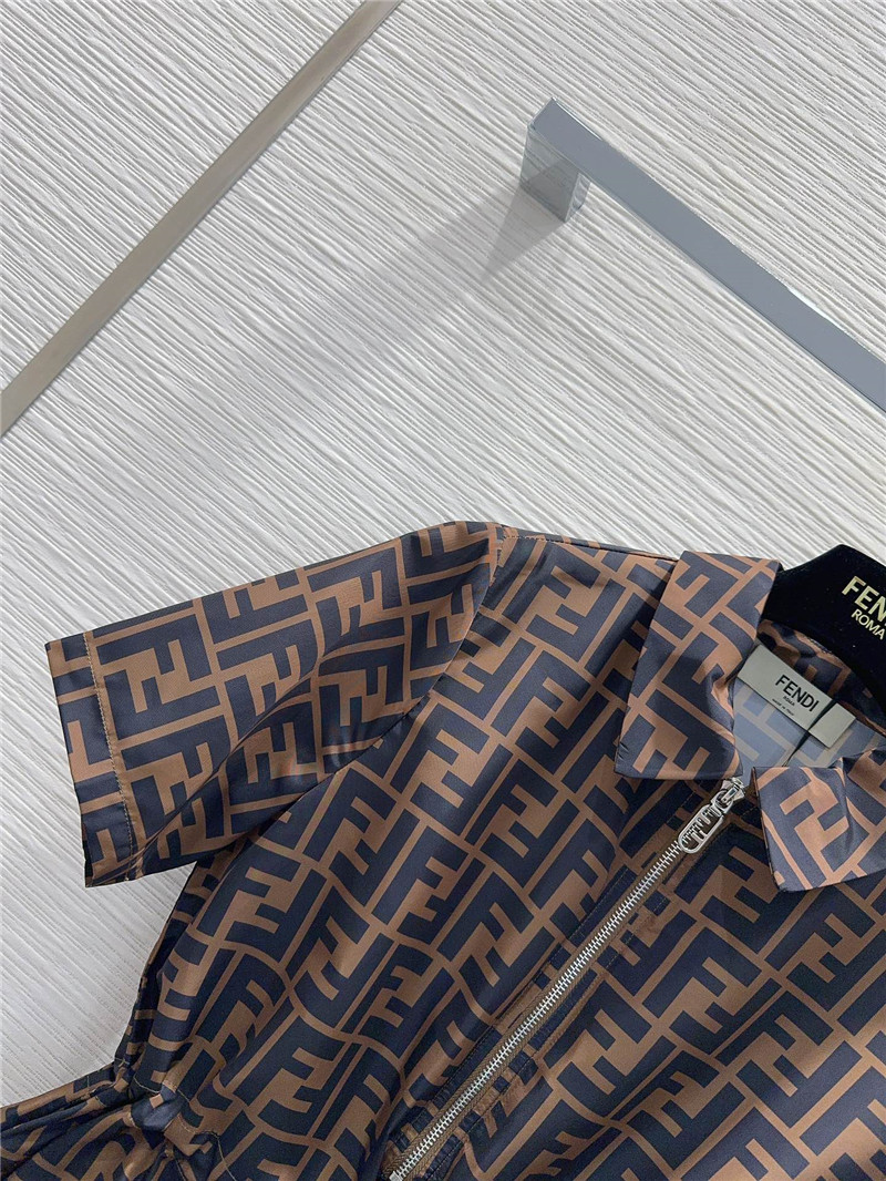 F**di preppy technical fabric shirt dress replica clothes