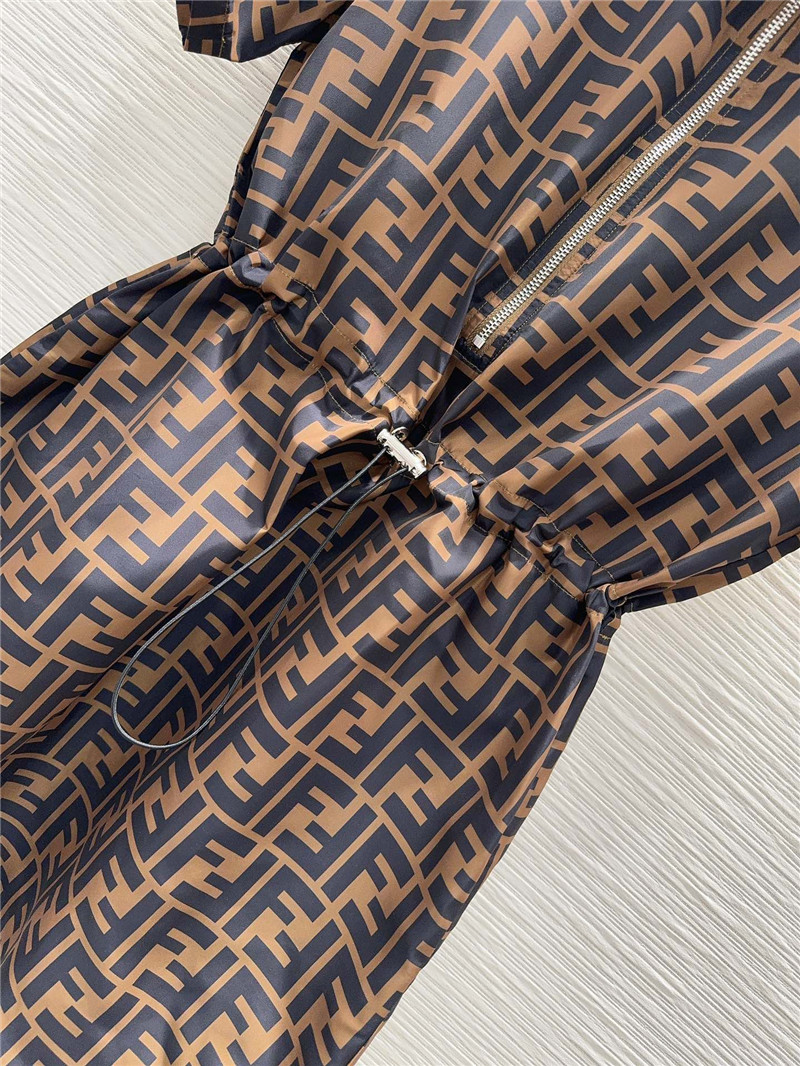 F**di preppy technical fabric shirt dress replica clothes