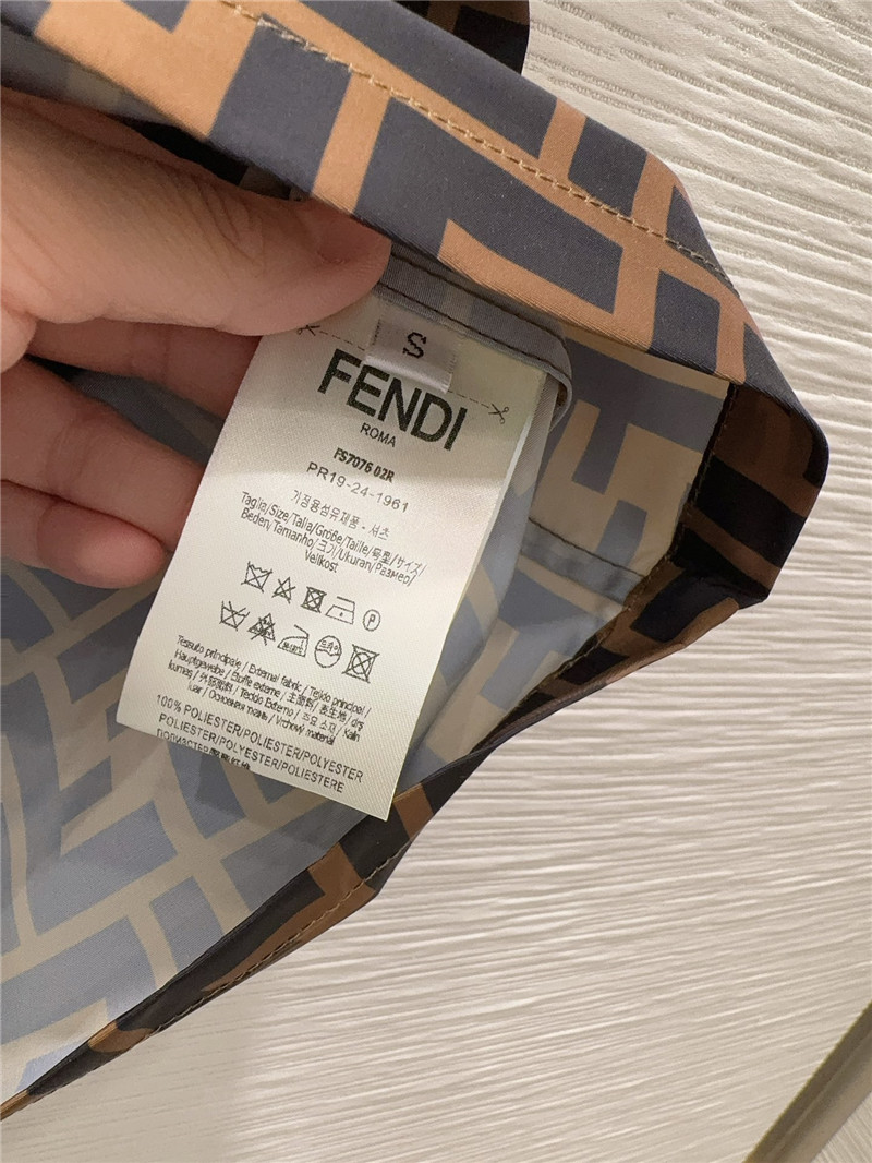 F**di preppy technical fabric shirt dress replica clothes