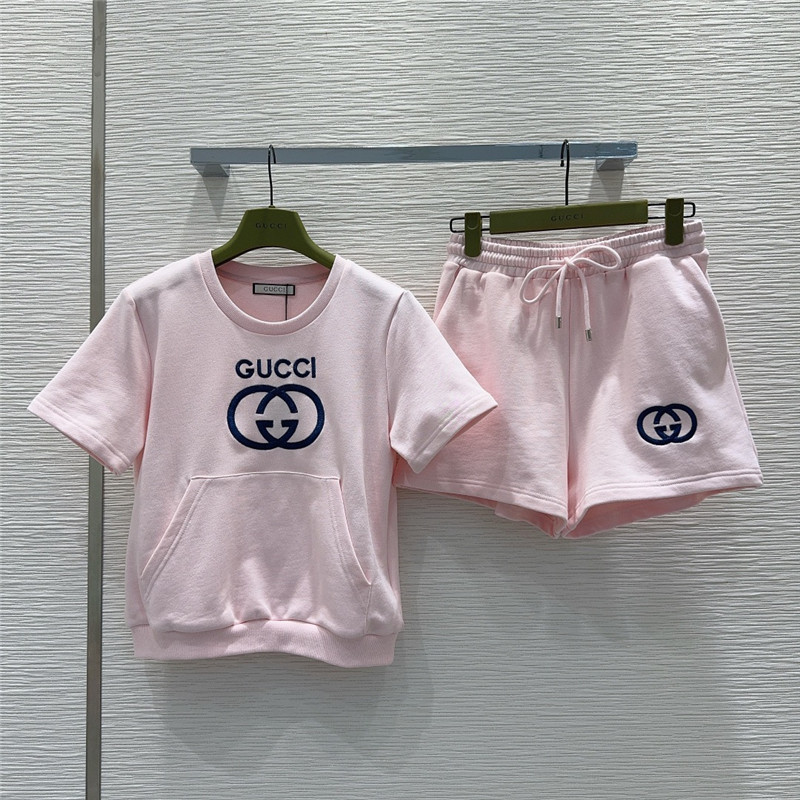 Gvc*1 round neck t-shirt + elastic shorts set replica d&g clothing