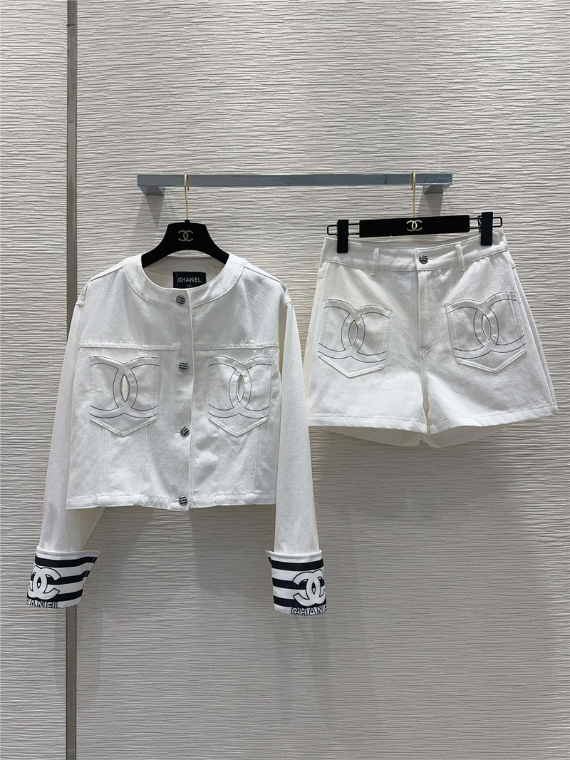 Ch**el denim denim shorts replica designer clothing websites