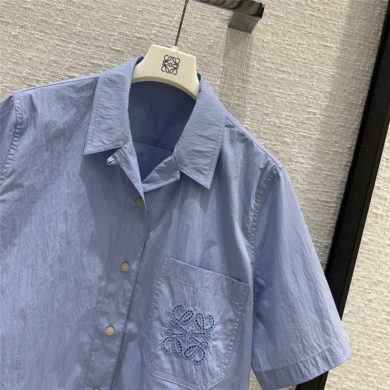 L0ew* preppy embroidered shirt replica designer clothes