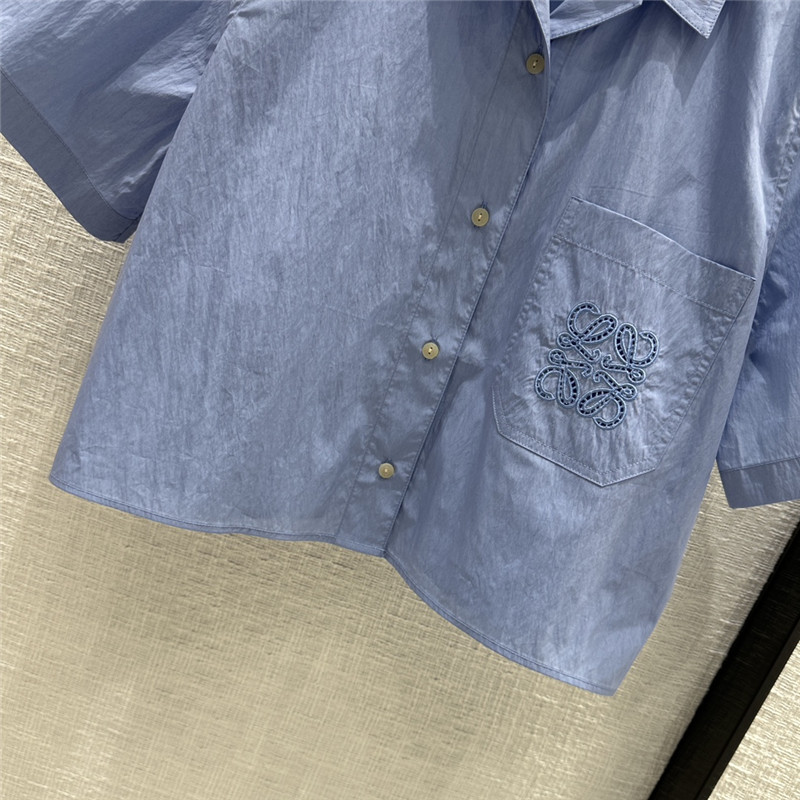 L0ew* preppy embroidered shirt replica designer clothes