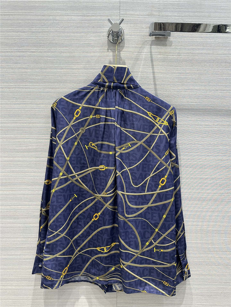 Versace chain printed silk shirt replica clothing sites
