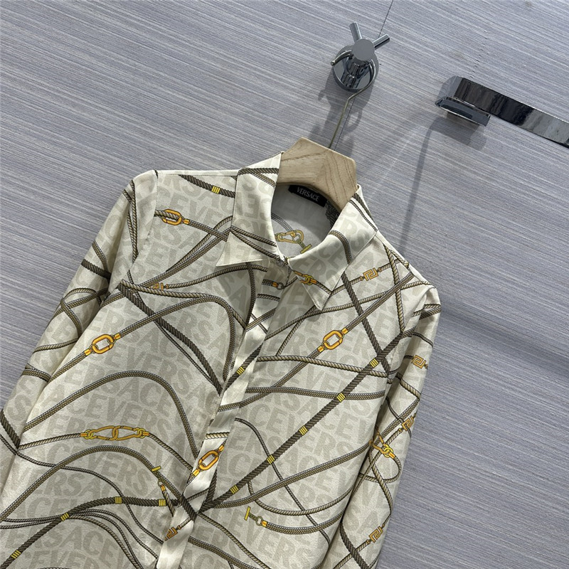 Versace chain printed silk shirt replica clothing sites