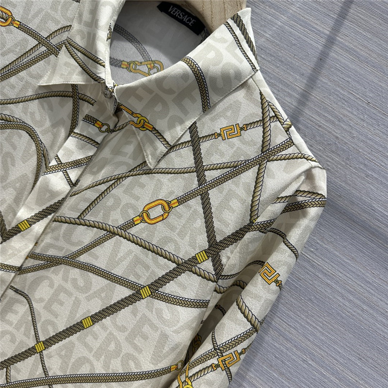 Versace chain printed silk shirt replica clothing sites