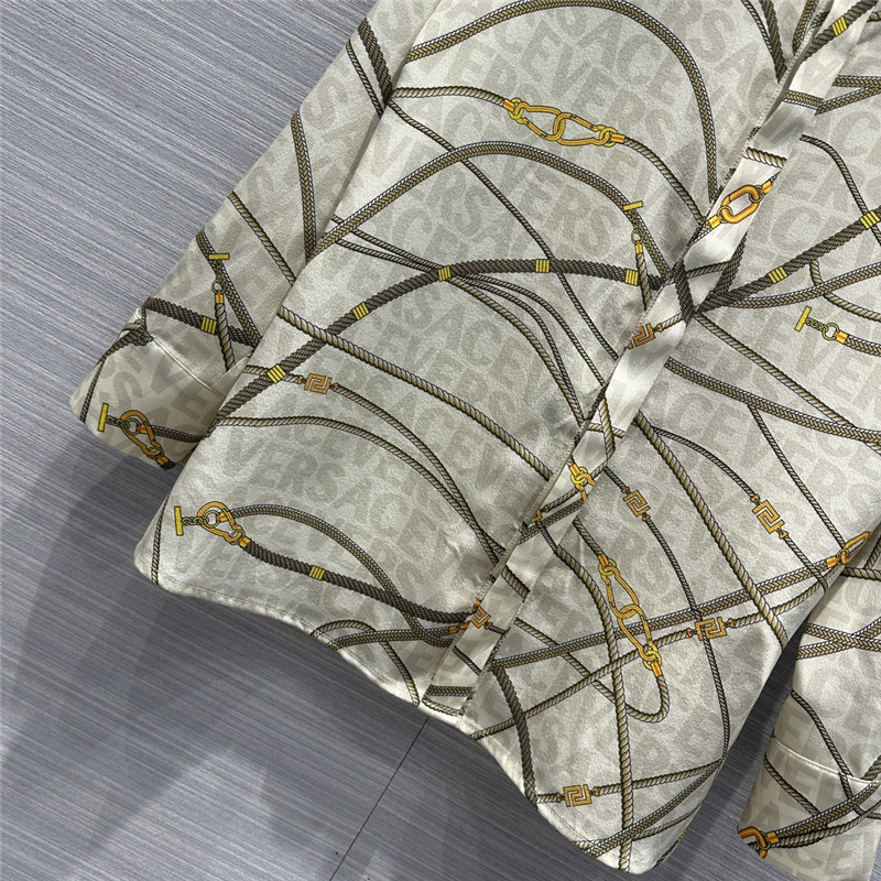 Versace chain printed silk shirt replica clothing sites