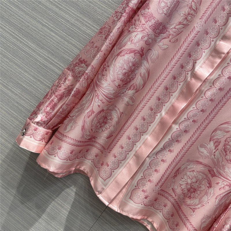 Versace color positioned printed silk shirt replica d&g clothing