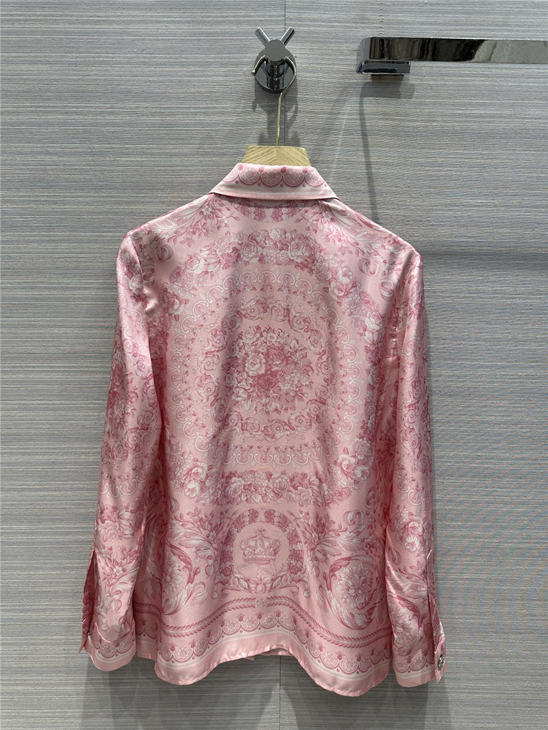 Versace color positioned printed silk shirt replica d&g clothing
