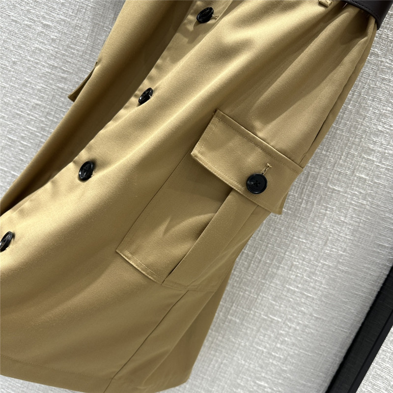 Y51 v-neck multi-pocket khaki cotton work skirt replica clothing