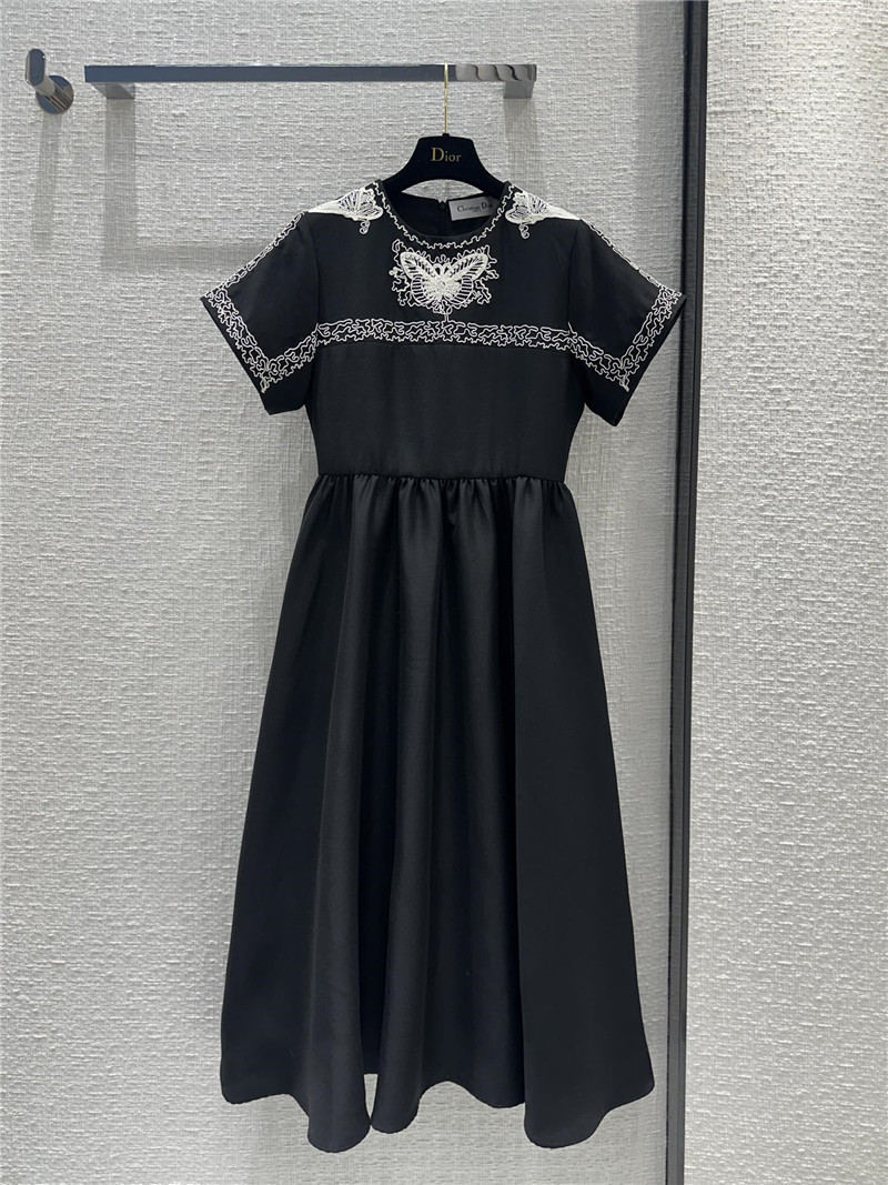 D10r butterfly disc flower embroidery dress replica clothes