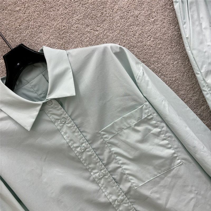 F**di long-sleeved shirt + high-waist casual pants replica clothes