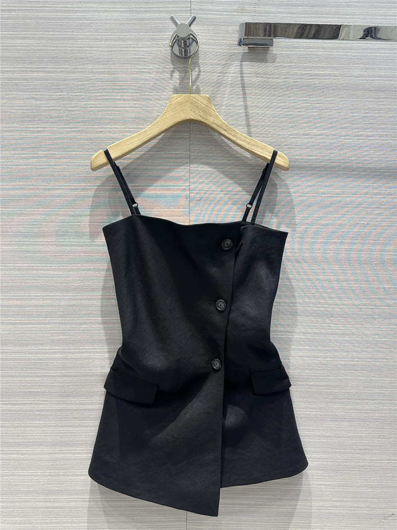 acne studios irregular hem design tube top suspender