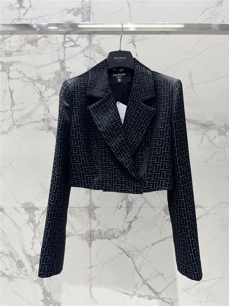 Balmain acetate jacquard small suit replica designer clothes