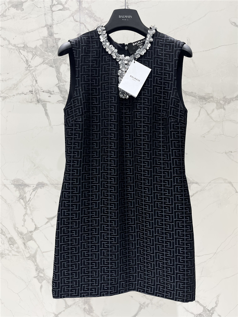 Balmain waist sleeveless dress replica d&g clothing