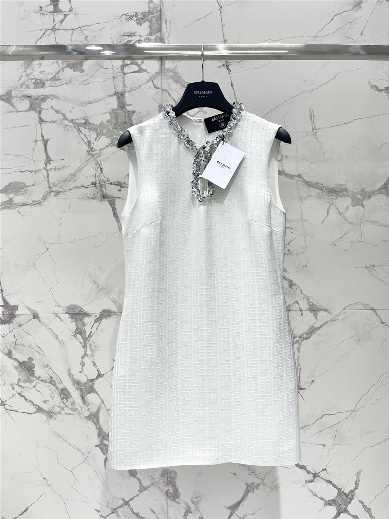 Balmain waist sleeveless dress replica d&g clothing