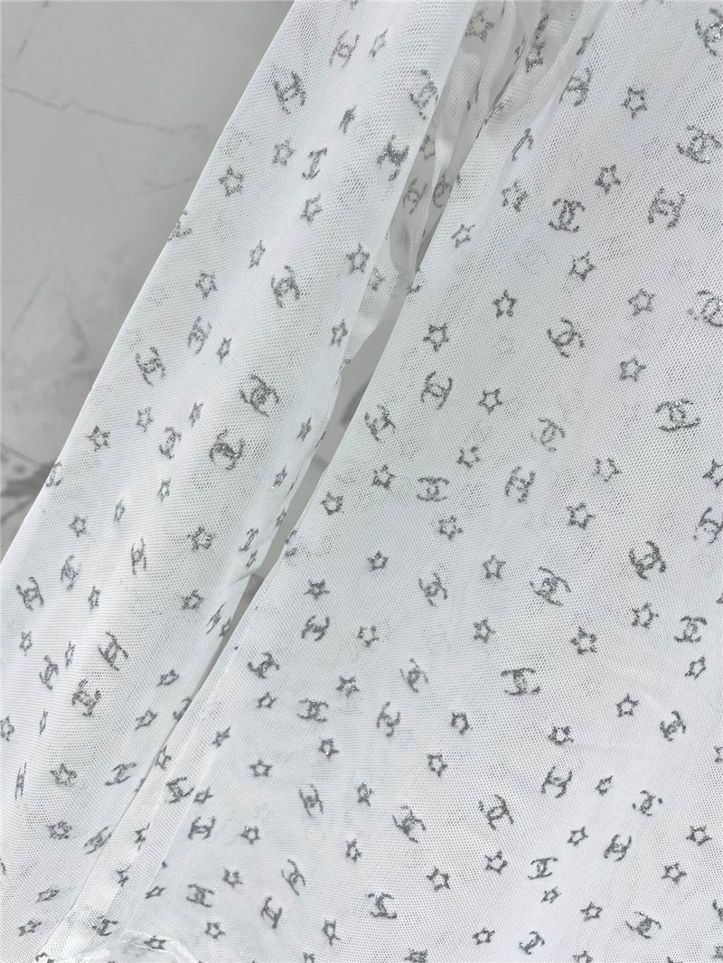 Ch**el xiaoxiang letter mesh top replica designer clothes