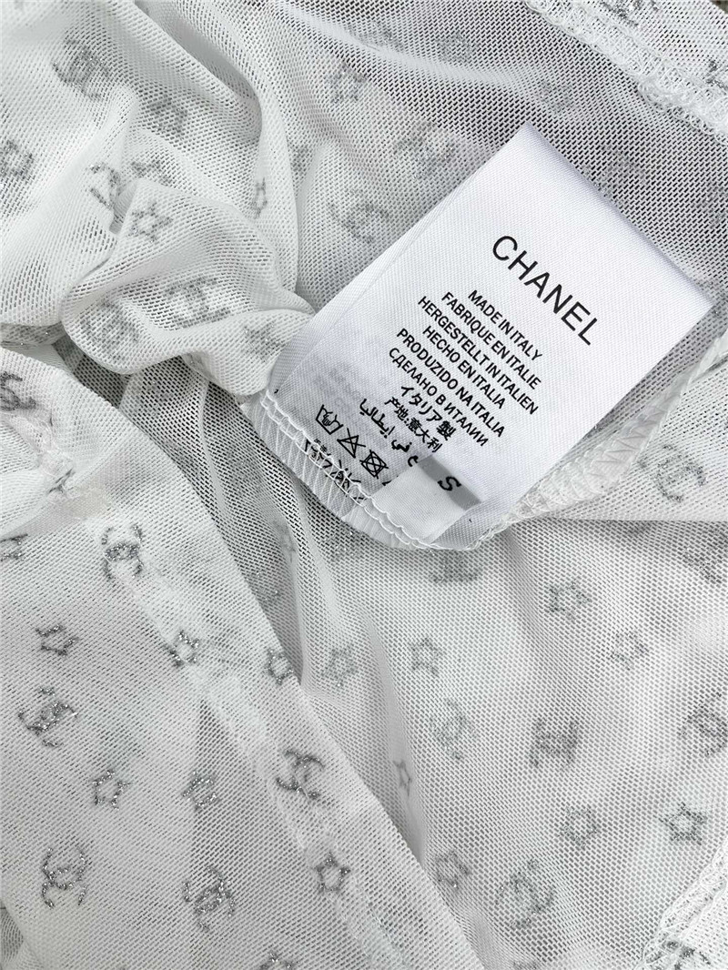 Ch**el xiaoxiang letter mesh top replica designer clothes