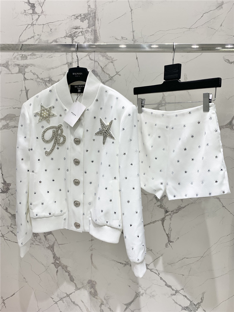 Balmain acetate satin shortscheap replica designer clothes