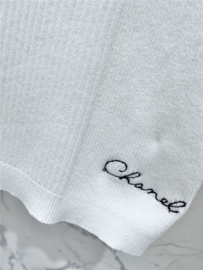 Ch**el three-dimensional cut knitted short-sleeved replica clothes