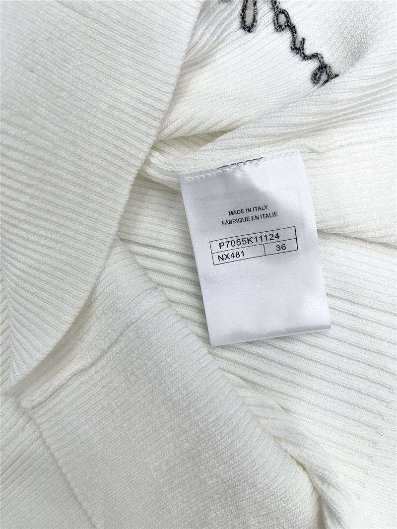 Ch**el three-dimensional cut knitted short-sleeved replica clothes