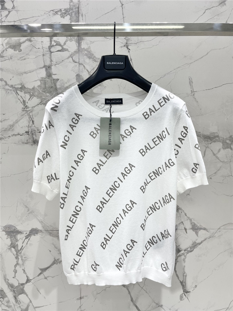 Ba1en*iaga new knitted short-sleeved replica designer clothes